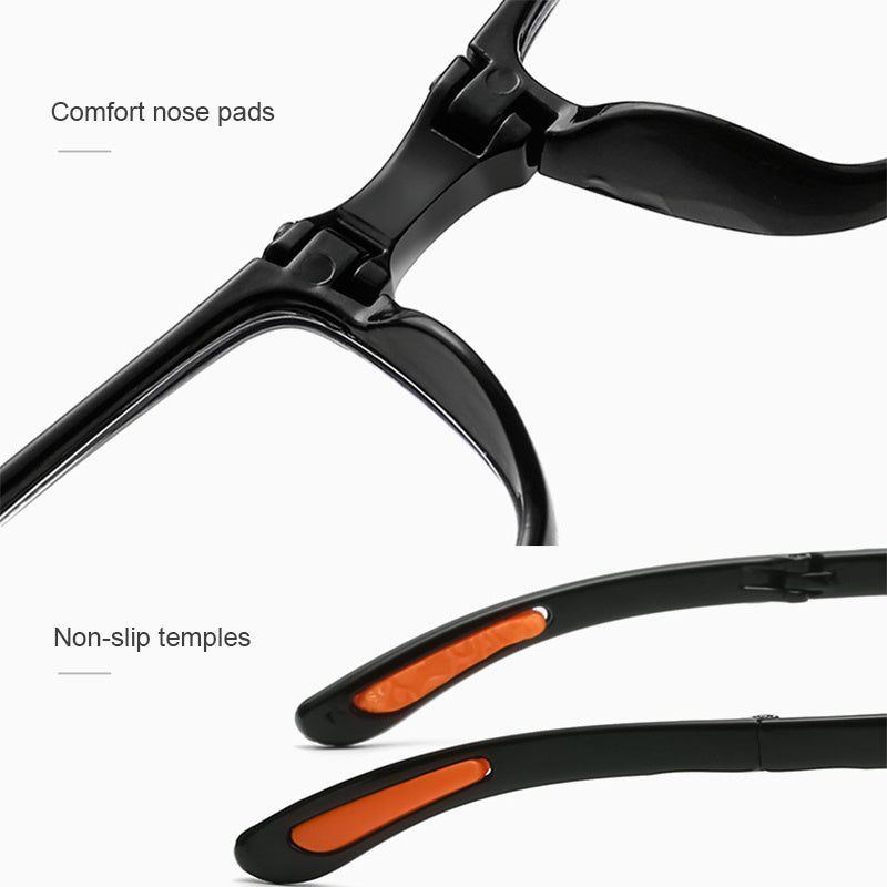 Folding Reading Glasses for Men and Women Diopter +1.0 to +4.0 Presbyopia in Portable Case