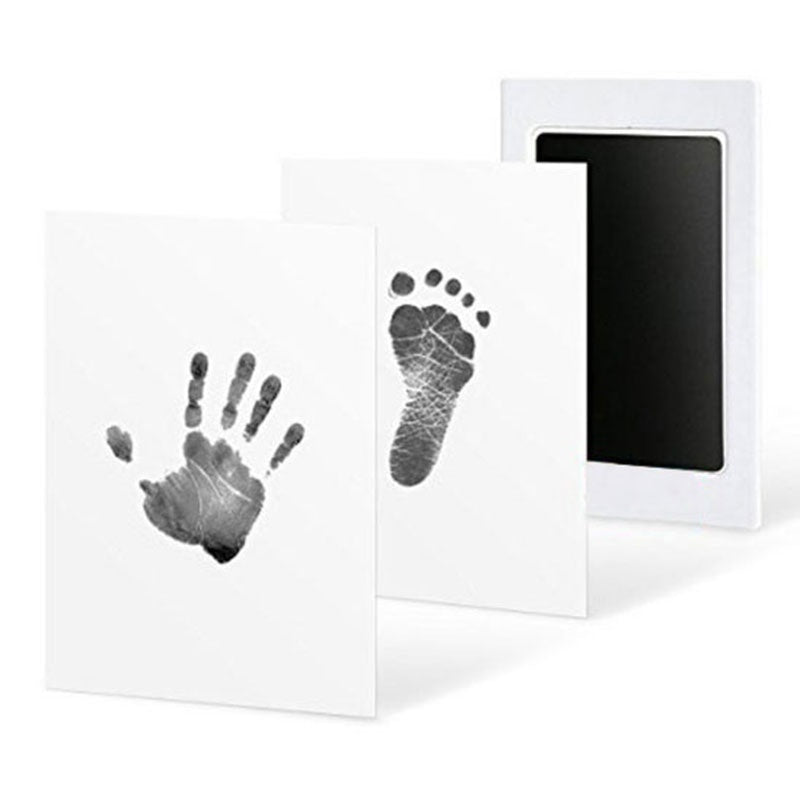 Baby Handprint and Footprint Kit Non-Toxic Ink Pad and Paper for Newborns