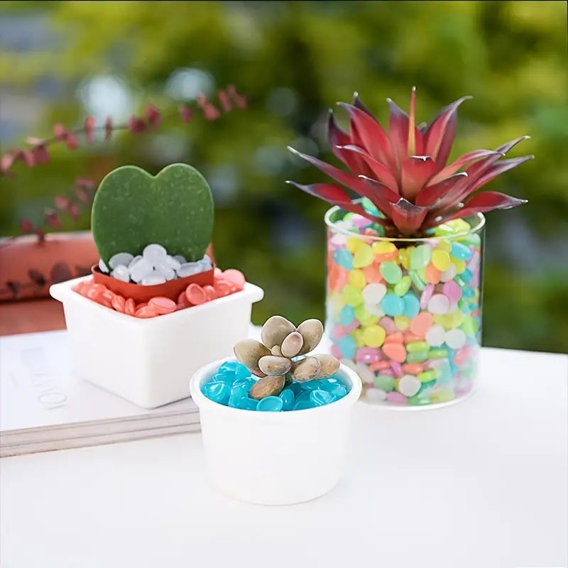 Glow-in-the-Dark Decorative Pebbles for Fish Tanks and Aquariums