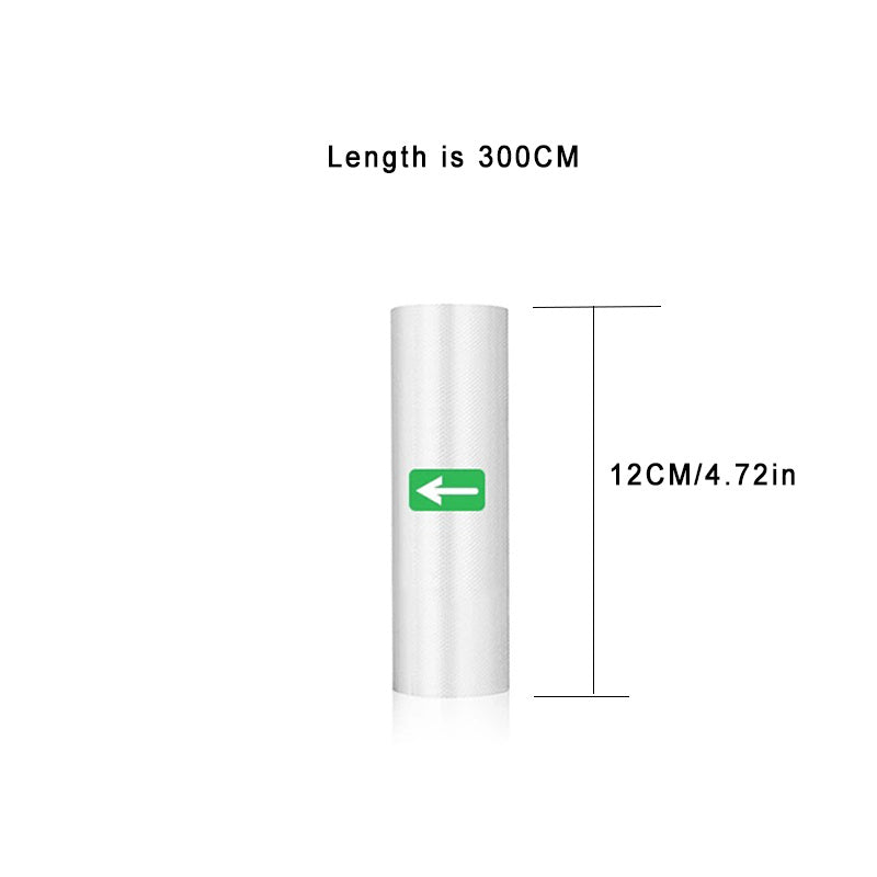 Food-Grade Vacuum Sealer Bags 1 or 2 Pack Rolls for Food Preservation