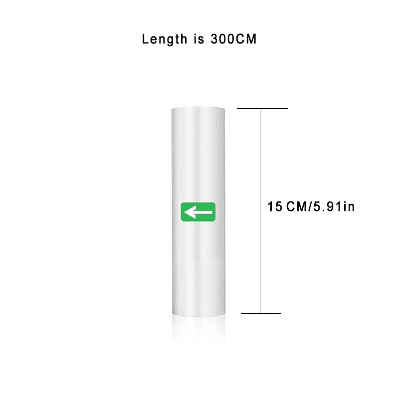 Food-Grade Vacuum Sealer Bags 1 or 2 Pack Rolls for Food Preservation