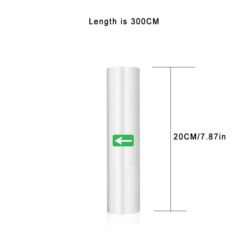 Food-Grade Vacuum Sealer Bags 1 or 2 Pack Rolls for Food Preservation