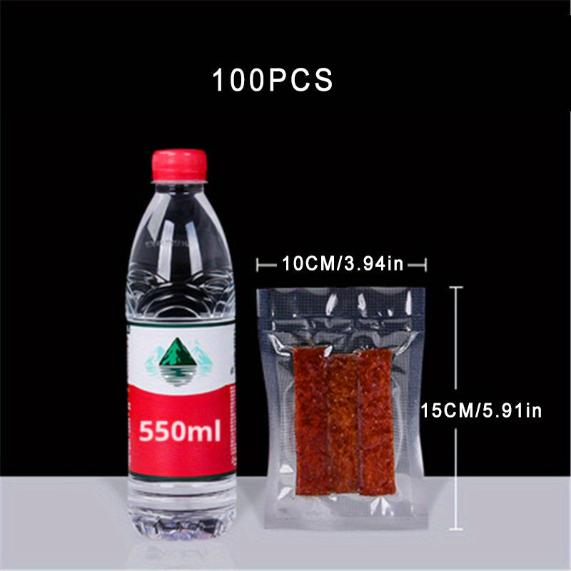 100 Pieces Vacuum Sealer Bags Assorted Sizes Food Storage Durable Plastic