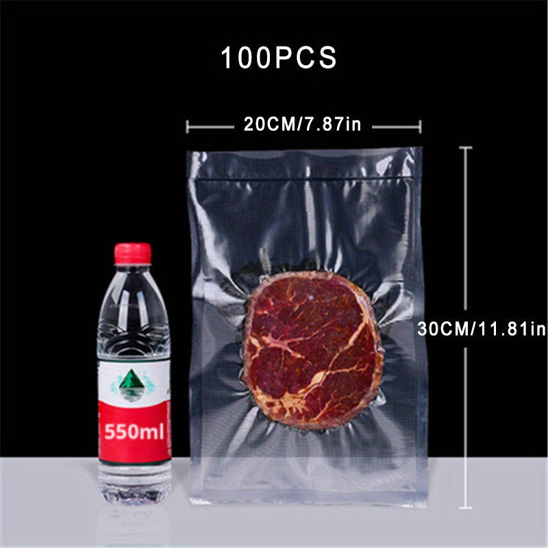 100 Pieces Vacuum Sealer Bags Assorted Sizes Food Storage Durable Plastic