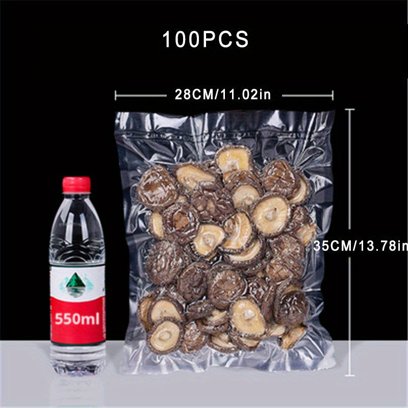 100 Pieces Vacuum Sealer Bags Assorted Sizes Food Storage Durable Plastic