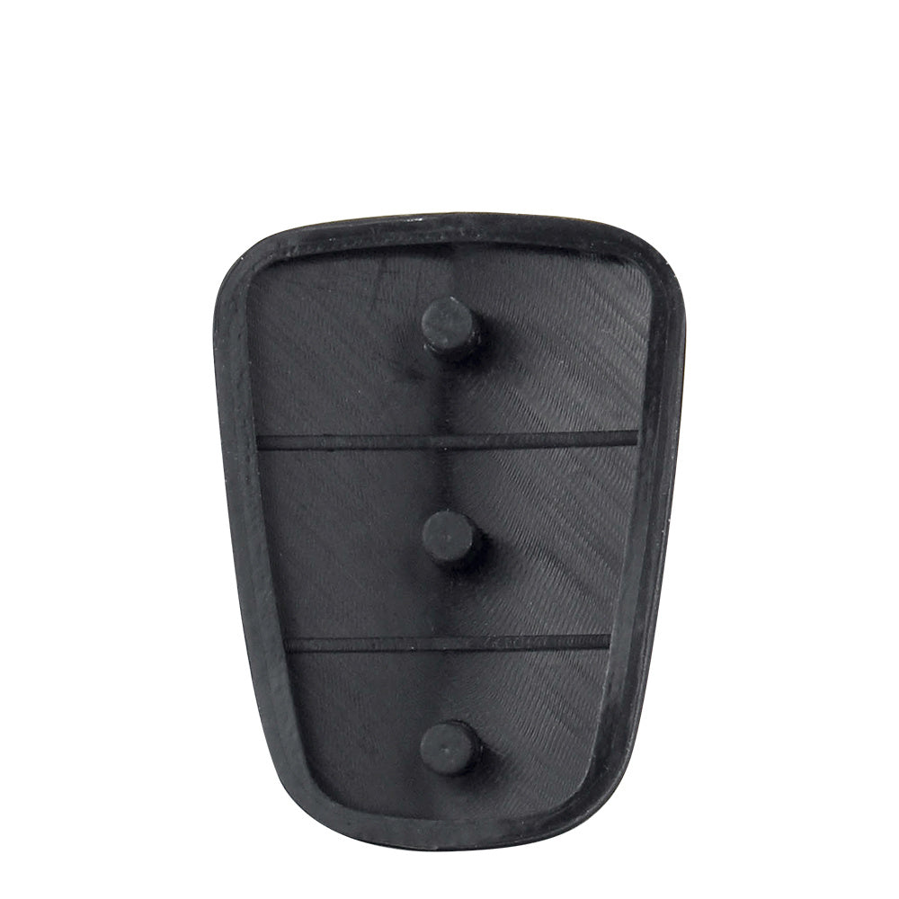 Replacement Rubber Key Shell for Car Remote, 3 Buttons, Black