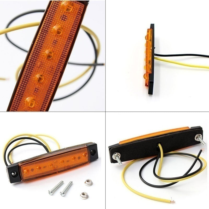 10 dona 9.65cm LED marker chiroqlari 12V-24V uchun avtomobil, yuk mashinasi, avtog'ildir, oq, qizil, amber, ko'k, yashil