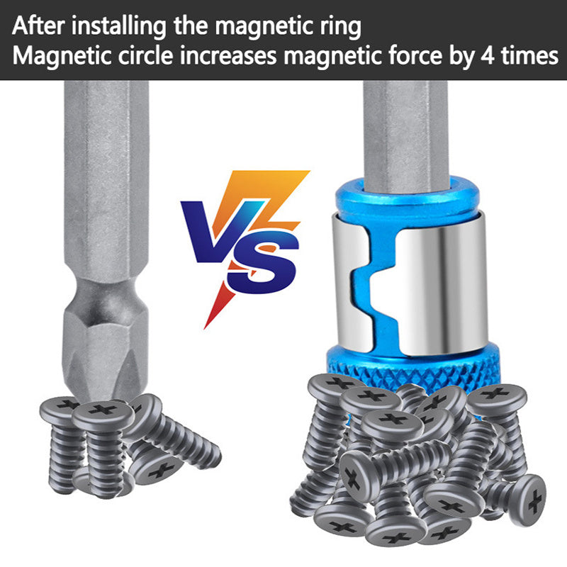 Magnetic Screwdriver Bit Ring Metal Strong Magnetizer Anti-Corrosion Tool Accessory