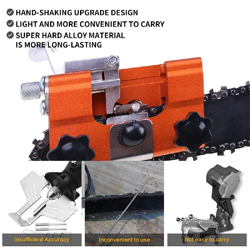 Chainsaw Sharpening Kit Portable Electric Hand Crank File Sharpener Accessories