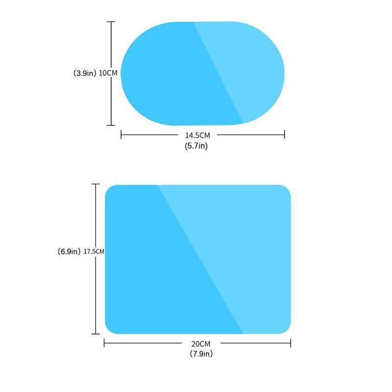 Avtomobil yomg'irga chidamli oynali ko'zgu filmi to'plami 4 dona, tuman o'tkazmaydigan shaffof qoplamalar