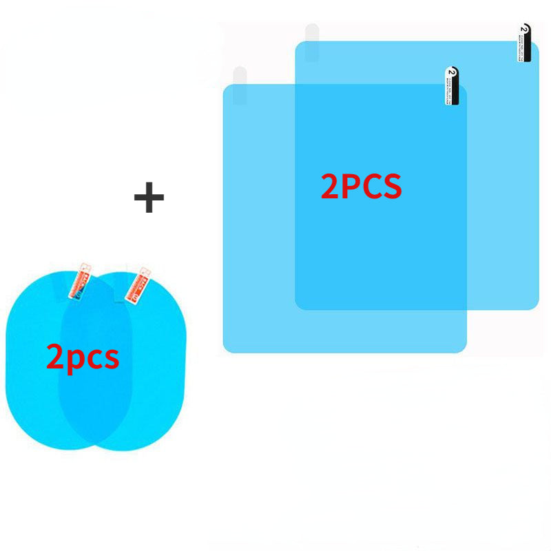 Avtomobil yomg'irga chidamli oynali ko'zgu filmi to'plami 4 dona, tuman o'tkazmaydigan shaffof qoplamalar