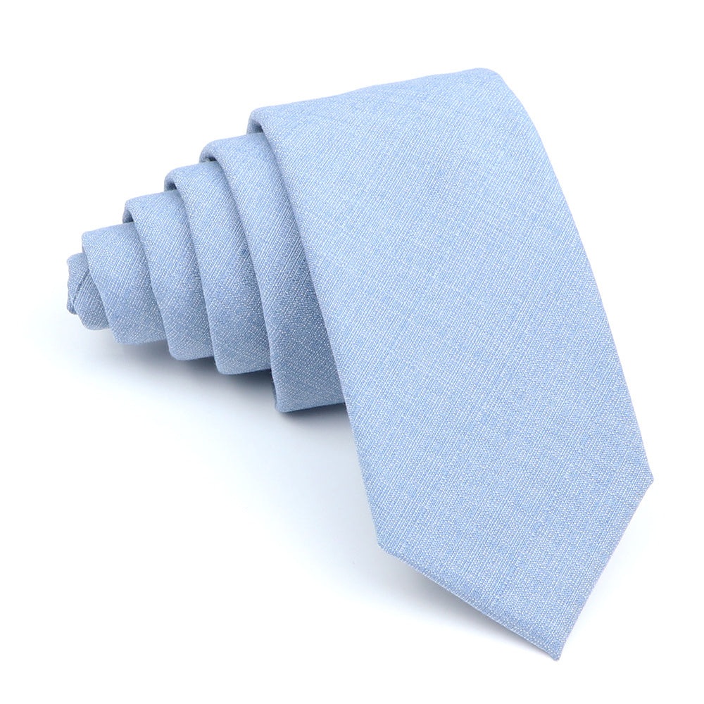 Men's Solid Color Tie 6cm Wide Formal Fashion Accessory