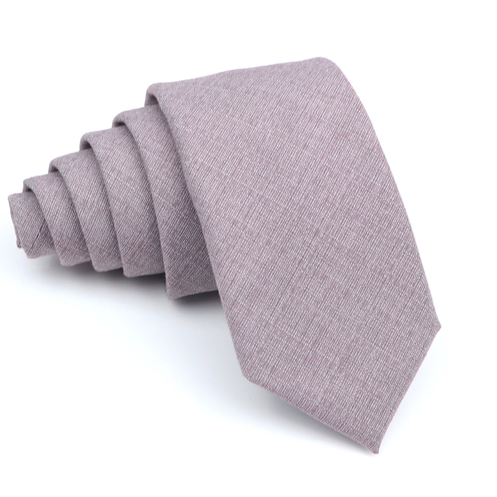 Men's Solid Color Tie 6cm Wide Formal Fashion Accessory