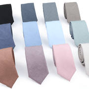 Men's Solid Color Tie 6cm Wide Formal Fashion Accessory