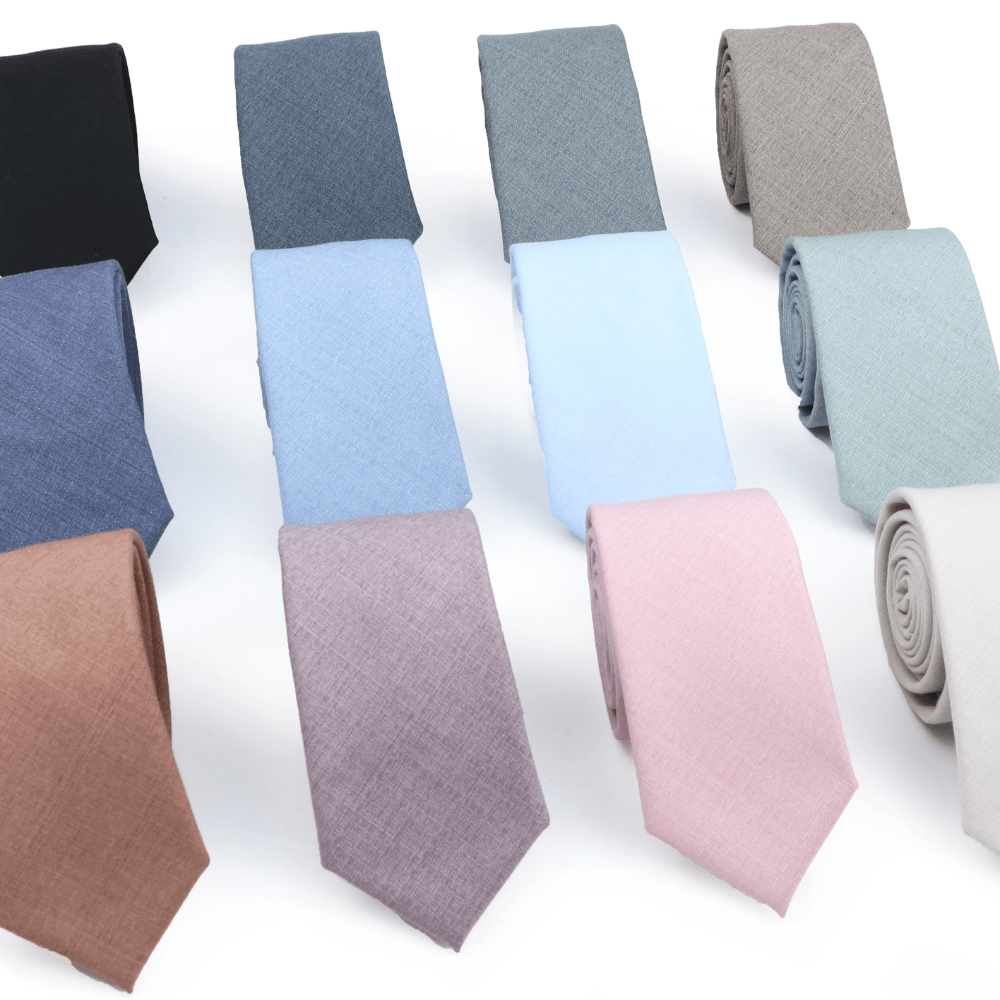 Men's Solid Color Tie 6cm Wide Formal Fashion Accessory