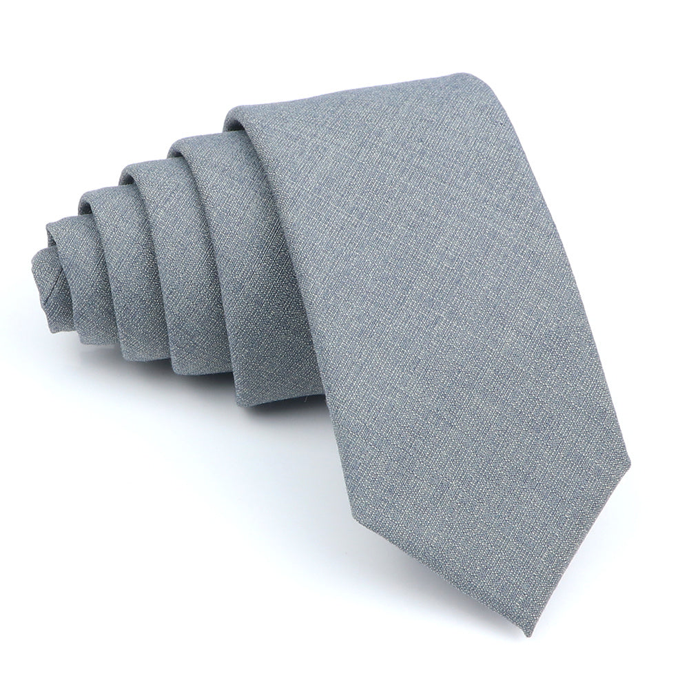 Men's Solid Color Tie 6cm Wide Formal Fashion Accessory