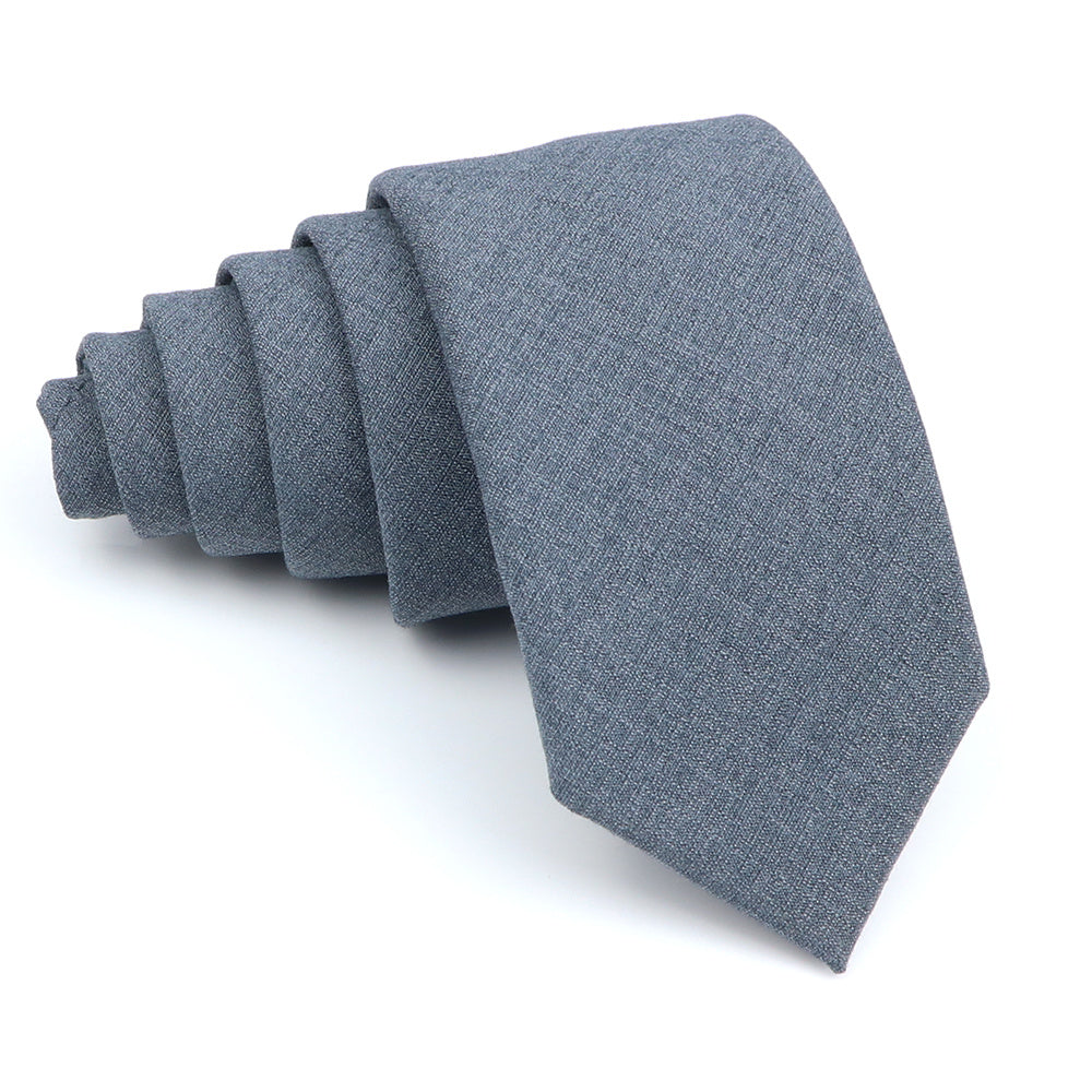 Men's Solid Color Tie 6cm Wide Formal Fashion Accessory