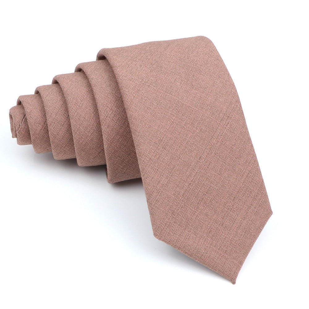 Men's Solid Color Tie 6cm Wide Formal Fashion Accessory
