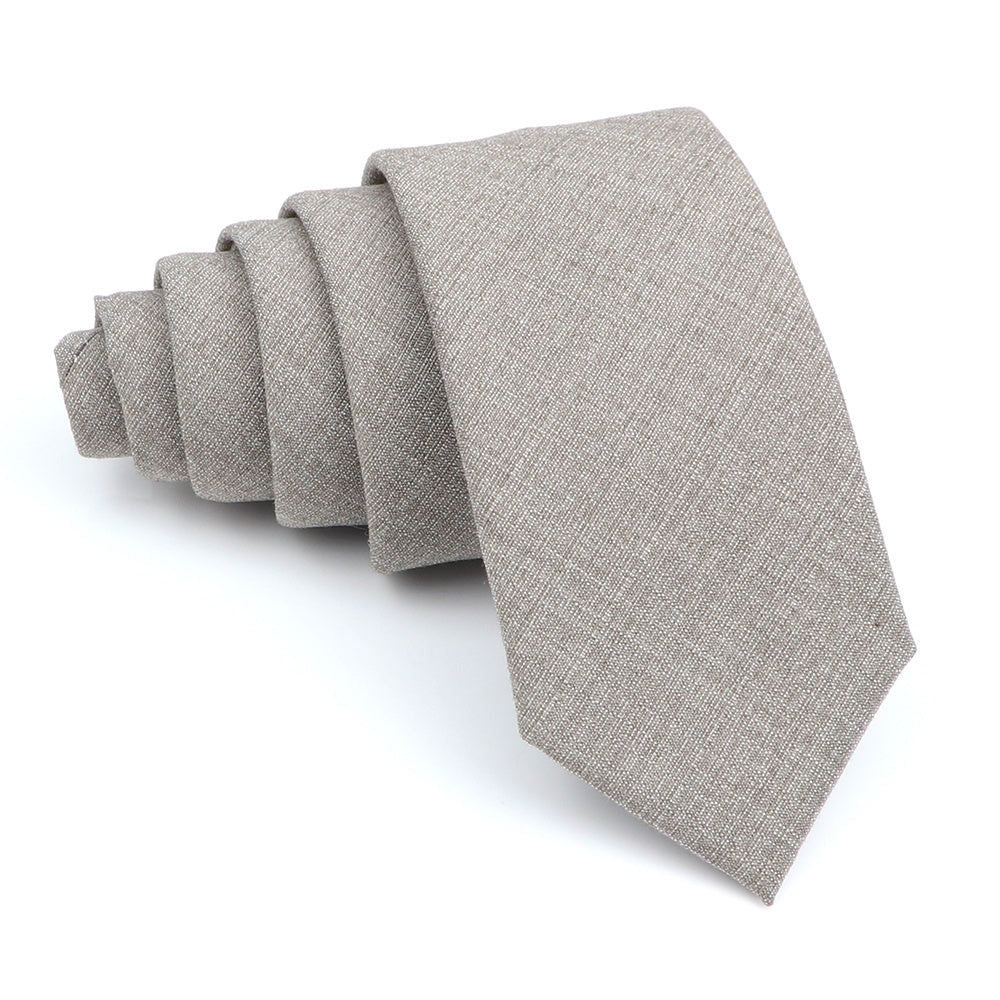 Men's Solid Color Tie 6cm Wide Formal Fashion Accessory