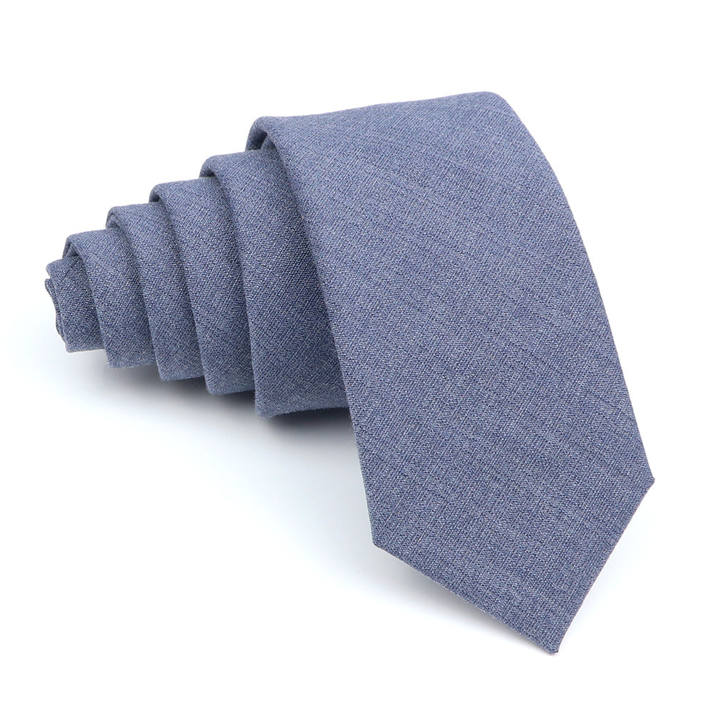 Men's Solid Color Tie 6cm Wide Formal Fashion Accessory