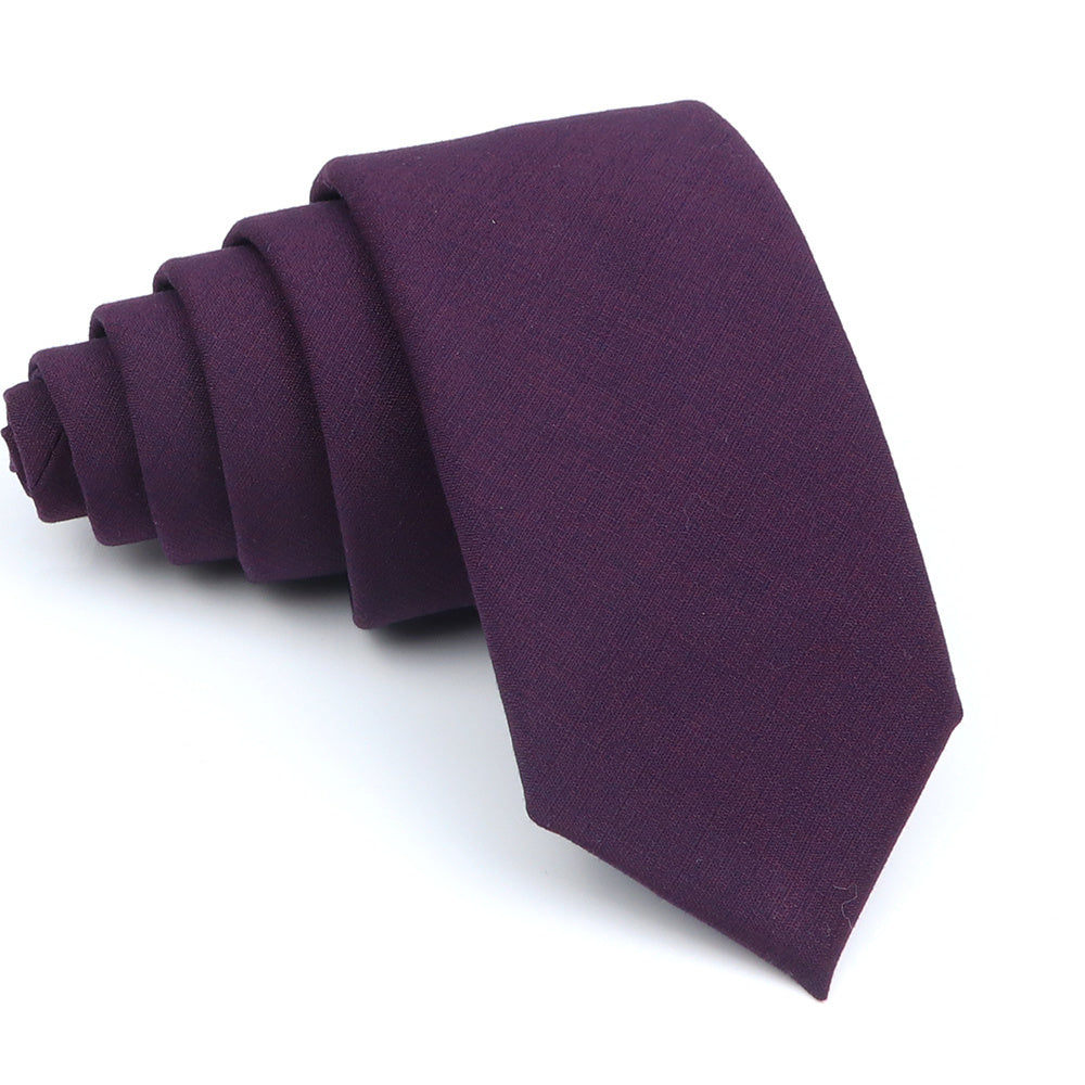 Men's Solid Color Tie 6cm Wide Formal Fashion Accessory