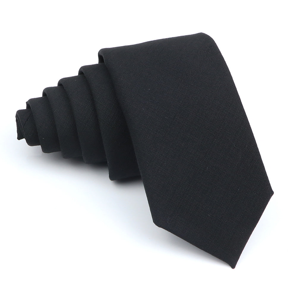 Men's Solid Color Tie 6cm Wide Formal Fashion Accessory