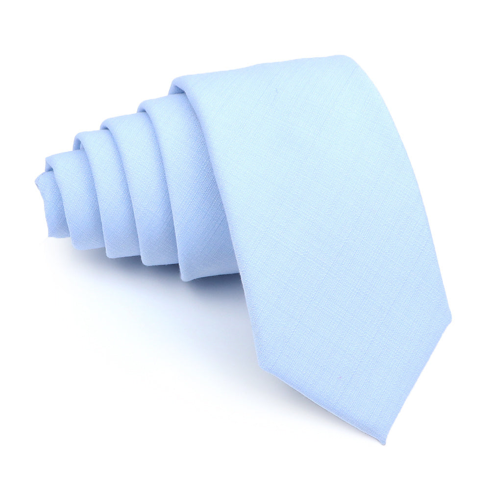 Men's Solid Color Tie 6cm Wide Formal Fashion Accessory