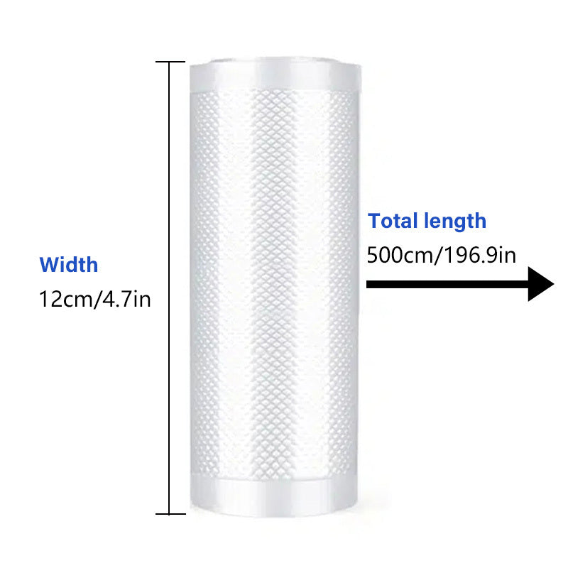 Bolsas para envasar al vacío, rollo de almacenamiento de alimentos de 500cm para frescura y uso doméstico