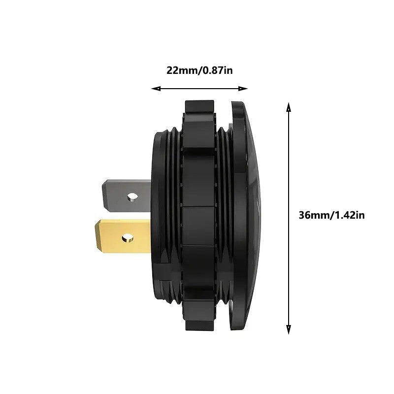 Digital Volt Amp Meter for Car Motorcycle 12V 24V Voltage Current Monitor Blue Red Green
