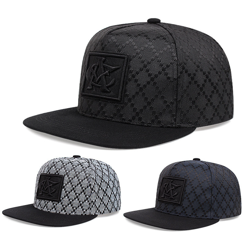 Men's Flat Top Baseball Cap Snapback Polyester Hip Hop Cap for Men and Teens