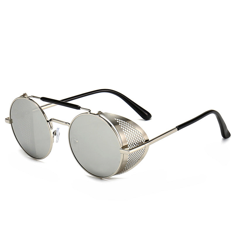 Uniseks metall steampunk ko‘zoynaklar, temir ramka va PC linzalar bilan, sport va kundalik kiyim uchun