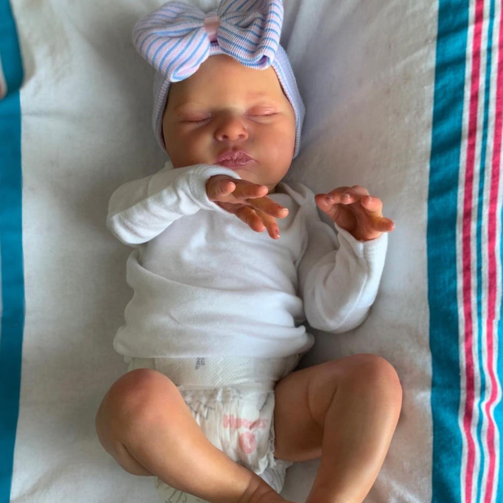 20 Inch Reborn Baby Doll with Soft Silicone Body and Visible Veins for Girls