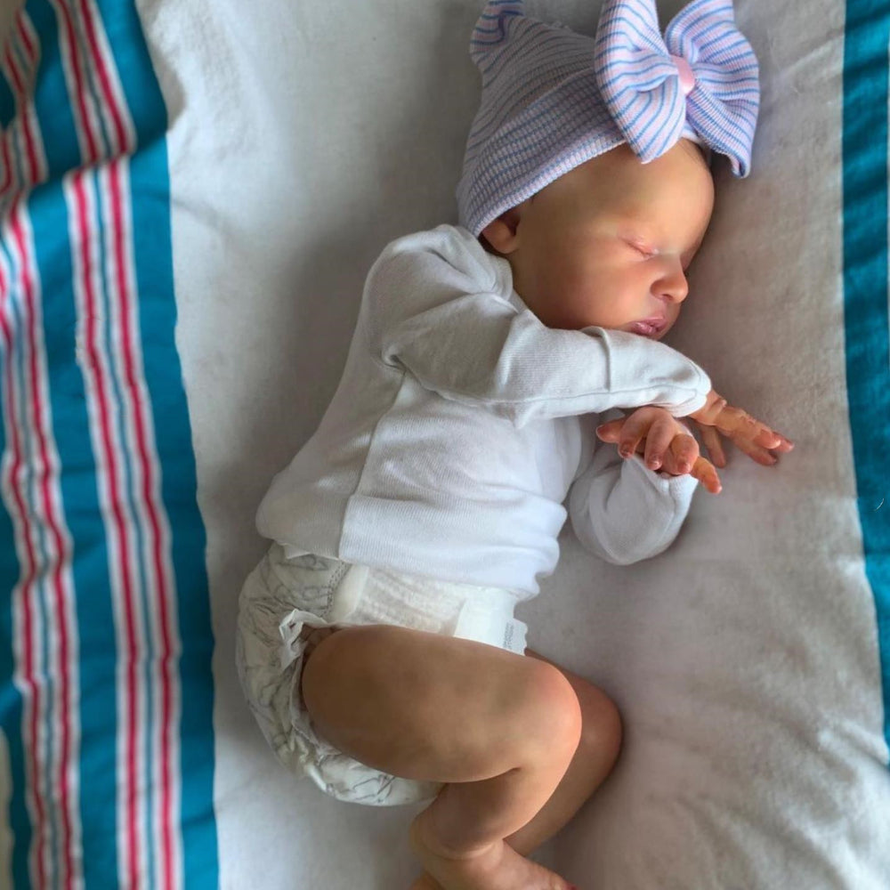 20 Inch Reborn Baby Doll with Soft Silicone Body and Visible Veins for Girls