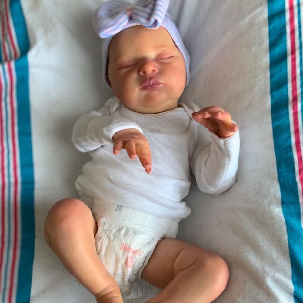 20 Inch Reborn Baby Doll with Soft Silicone Body and Visible Veins for Girls