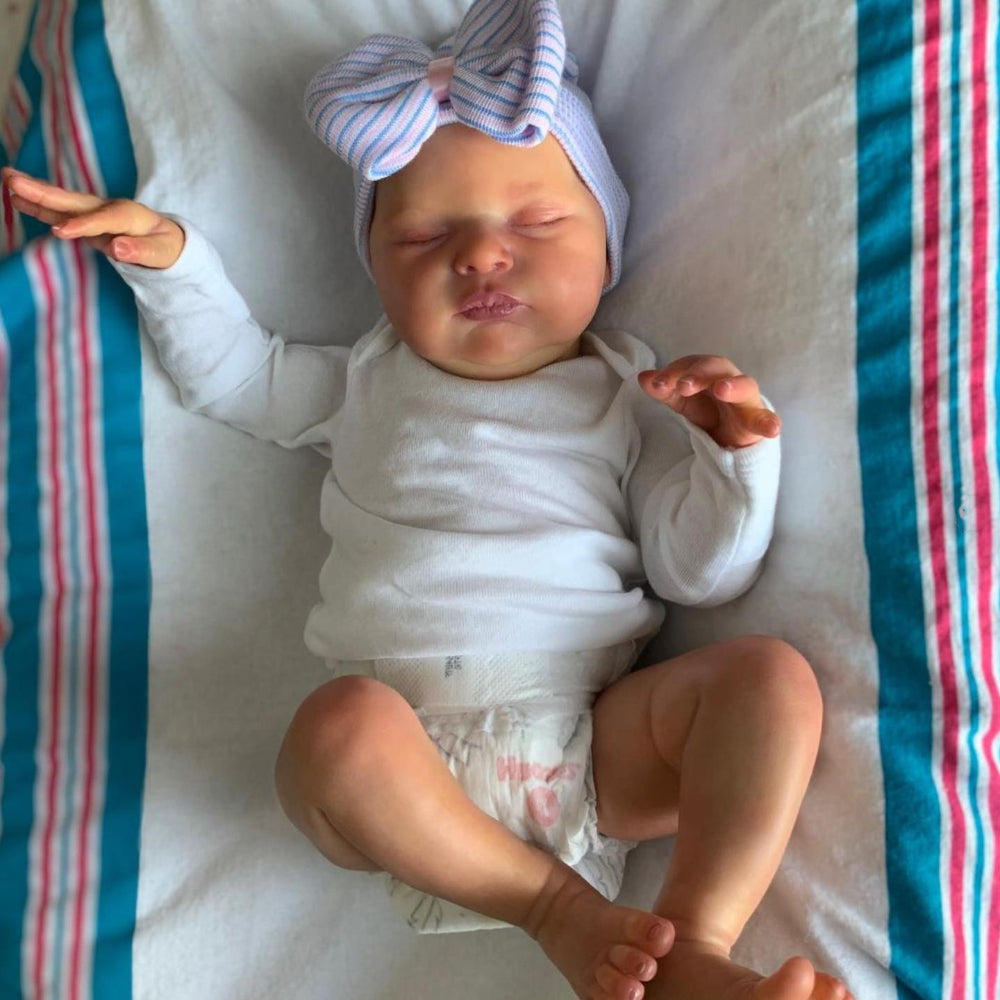 20 Inch Reborn Baby Doll with Soft Silicone Body and Visible Veins for Girls