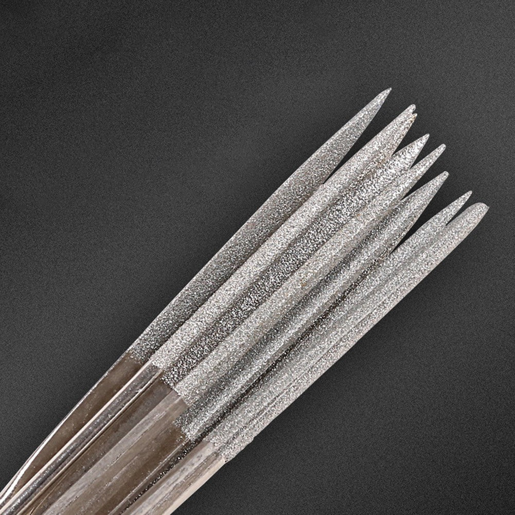 10-Piece Red Handle Guitar File Set with Diamond and Metal Tips for Luthier Repairs