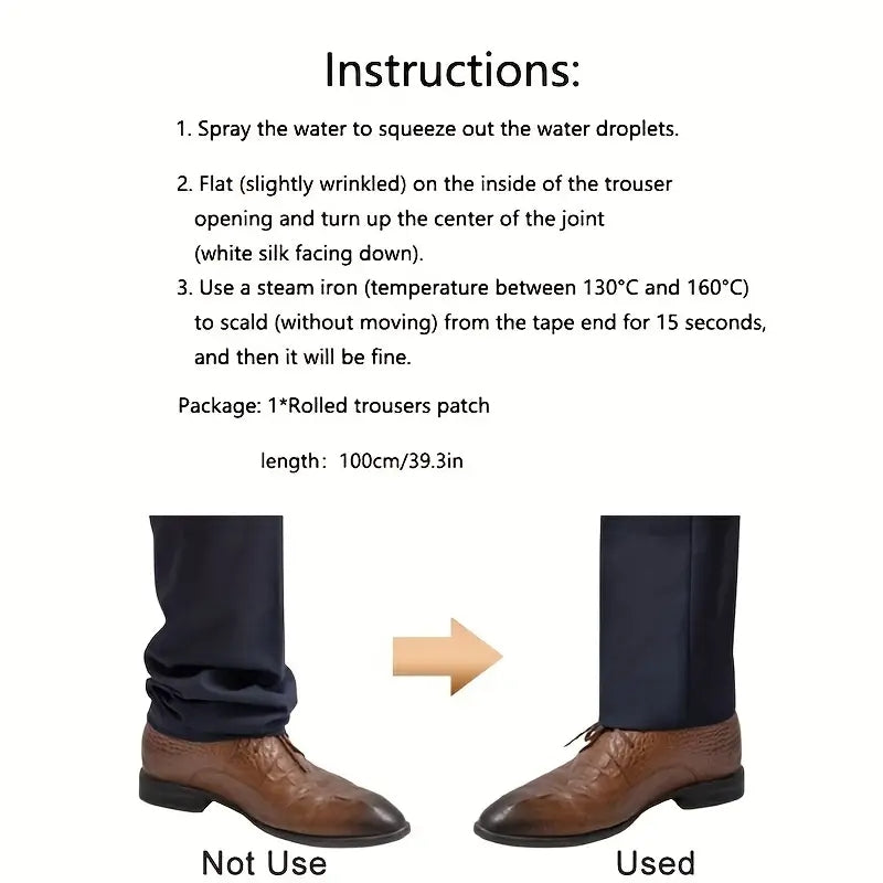 Leg Stickers Self Adhesive Hem Adjuster 99.06 Cm No-Cut Easy Fix