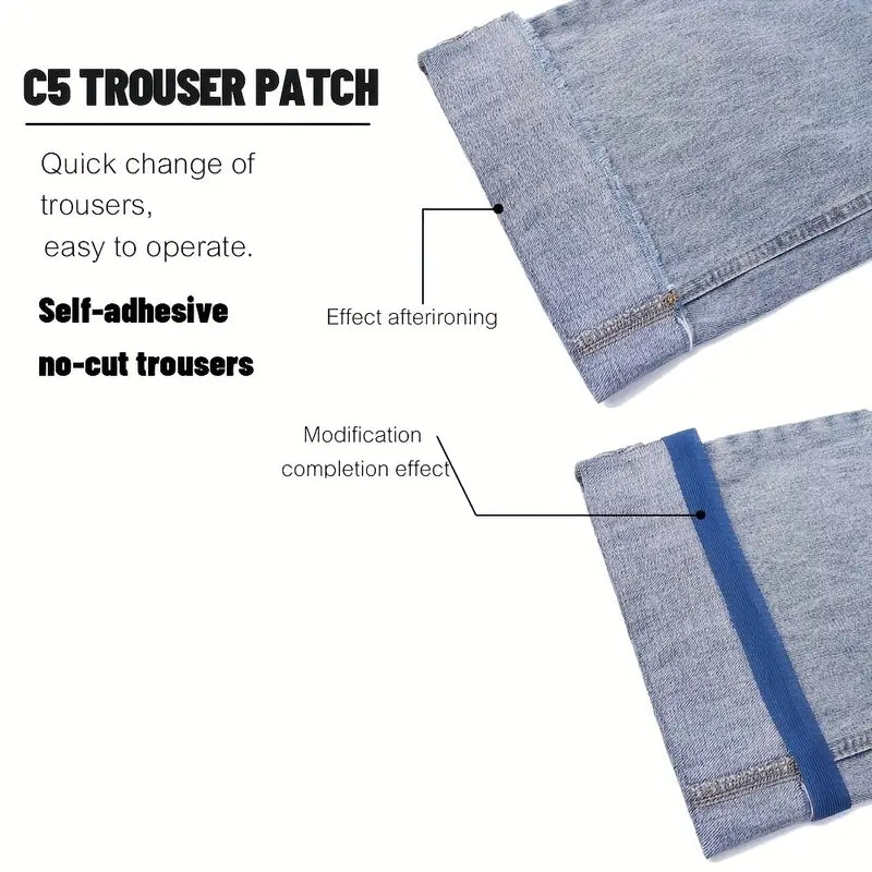 Leg Stickers Self Adhesive Hem Adjuster 99.06 Cm No-Cut Easy Fix