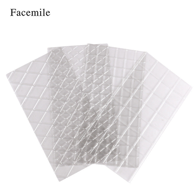 4-Piece Transparent Cake Border Decorating Mat Set 30.48x16cm Plastic Embellishment Tools