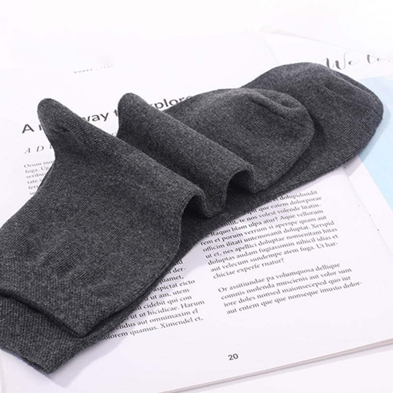 Men's Cotton Blend Solid Color Business Socks 6 Pairs Sweat Absorption