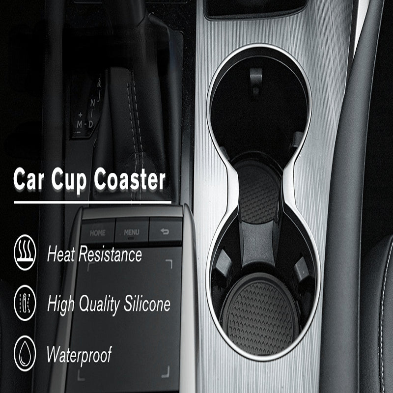 2pcs Car Cup Holder Coaster PVC Universal Auto Anti Slip Insert