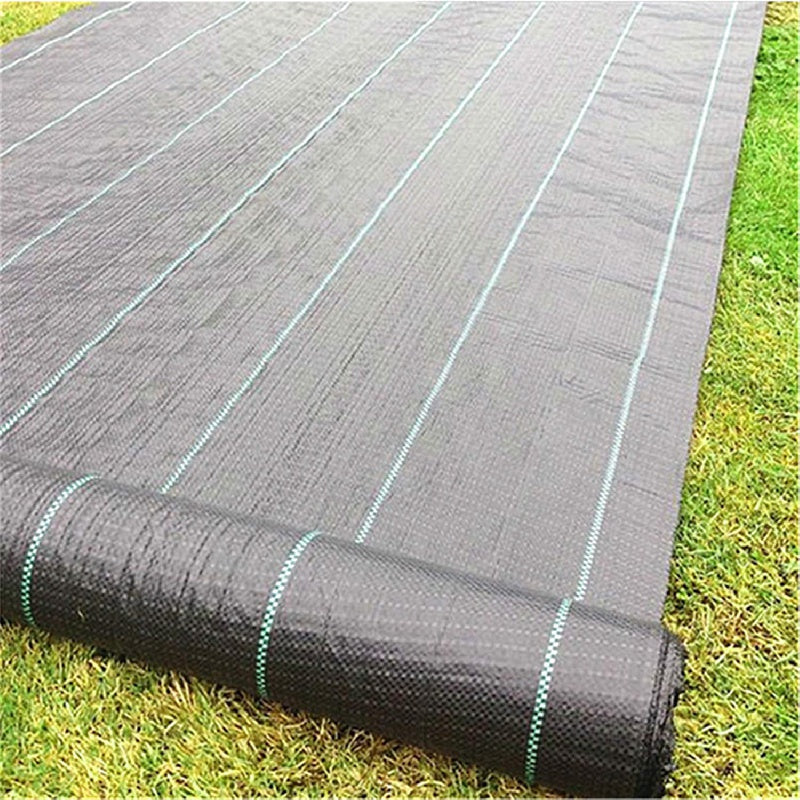 Black PP Weed Barrier Fabric 2m Wide Garden Lawn Landscape Material