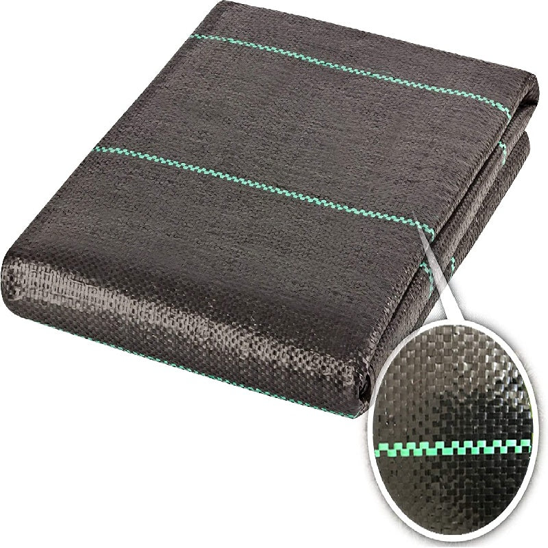 Black PP Weed Barrier Fabric 2m Wide Garden Lawn Landscape Material