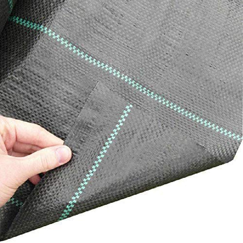 Black PP Weed Barrier Fabric 2m Wide Garden Lawn Landscape Material