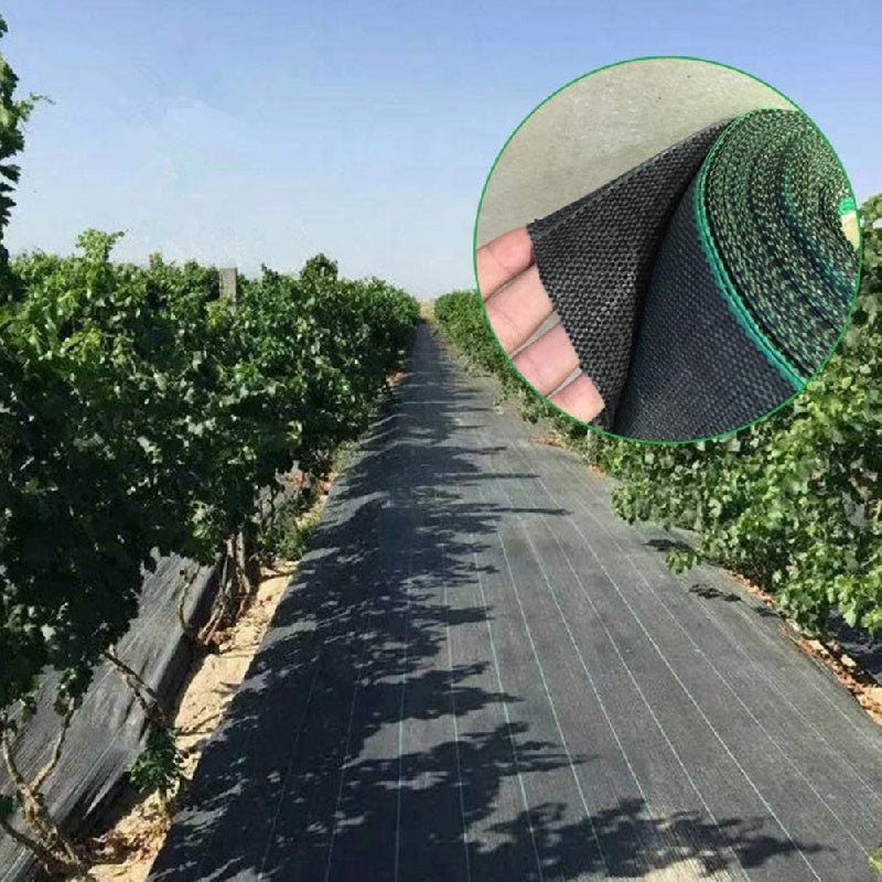 Black PP Weed Barrier Fabric 2m Wide Garden Lawn Landscape Material