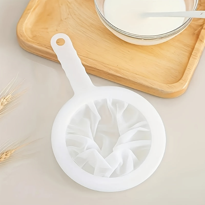 Qo'lqopli nozik to'rli filtr, 1 dona - Soya sut, qahva va sharbat uchun ko'p maqsadli plastik filtr - Oson foydalanish uchun qulay oshxona asbobi