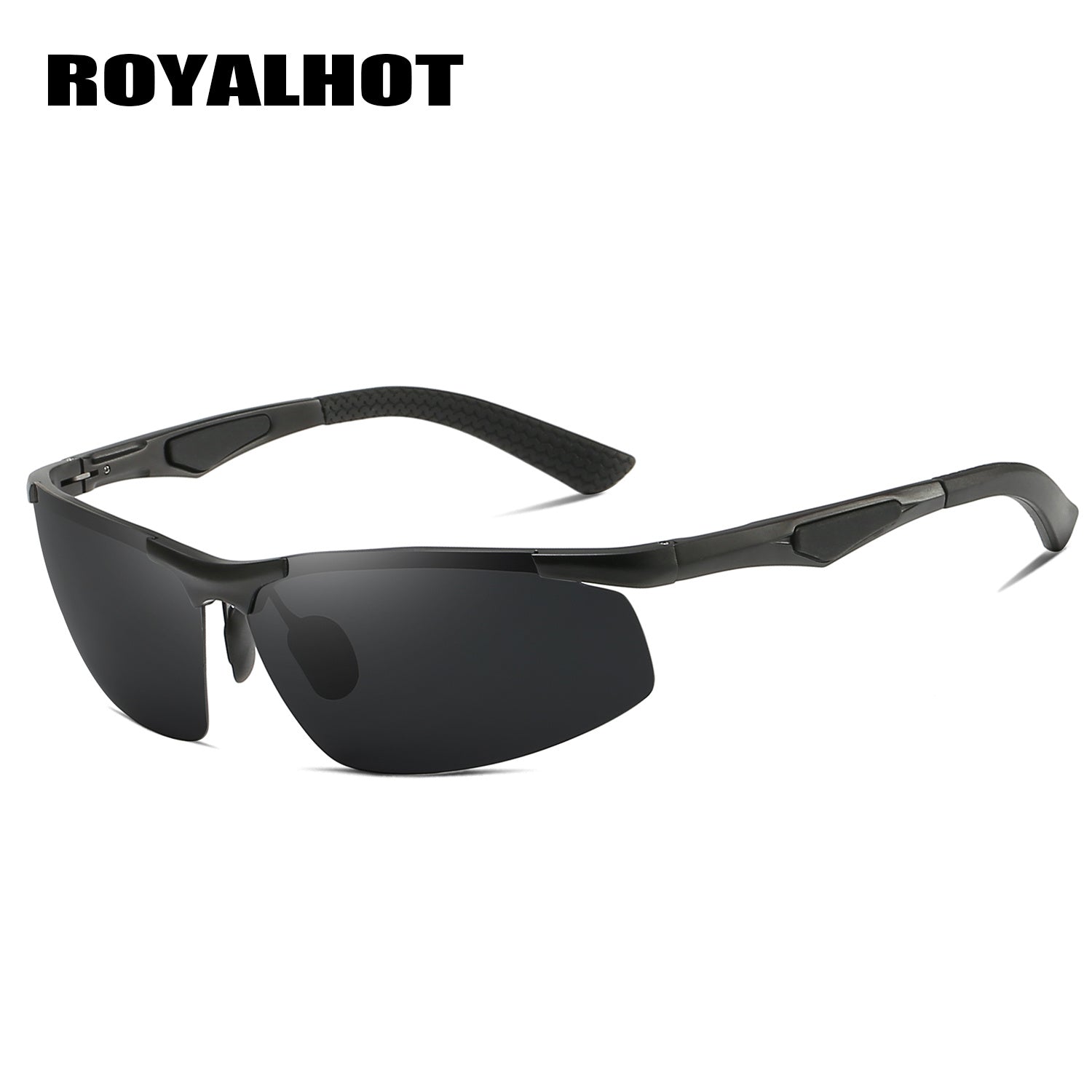 Gafas de sol cuadradas polarizadas con marco de aluminio y magnesio para hombres y mujeres, deportes al aire libre, viajes