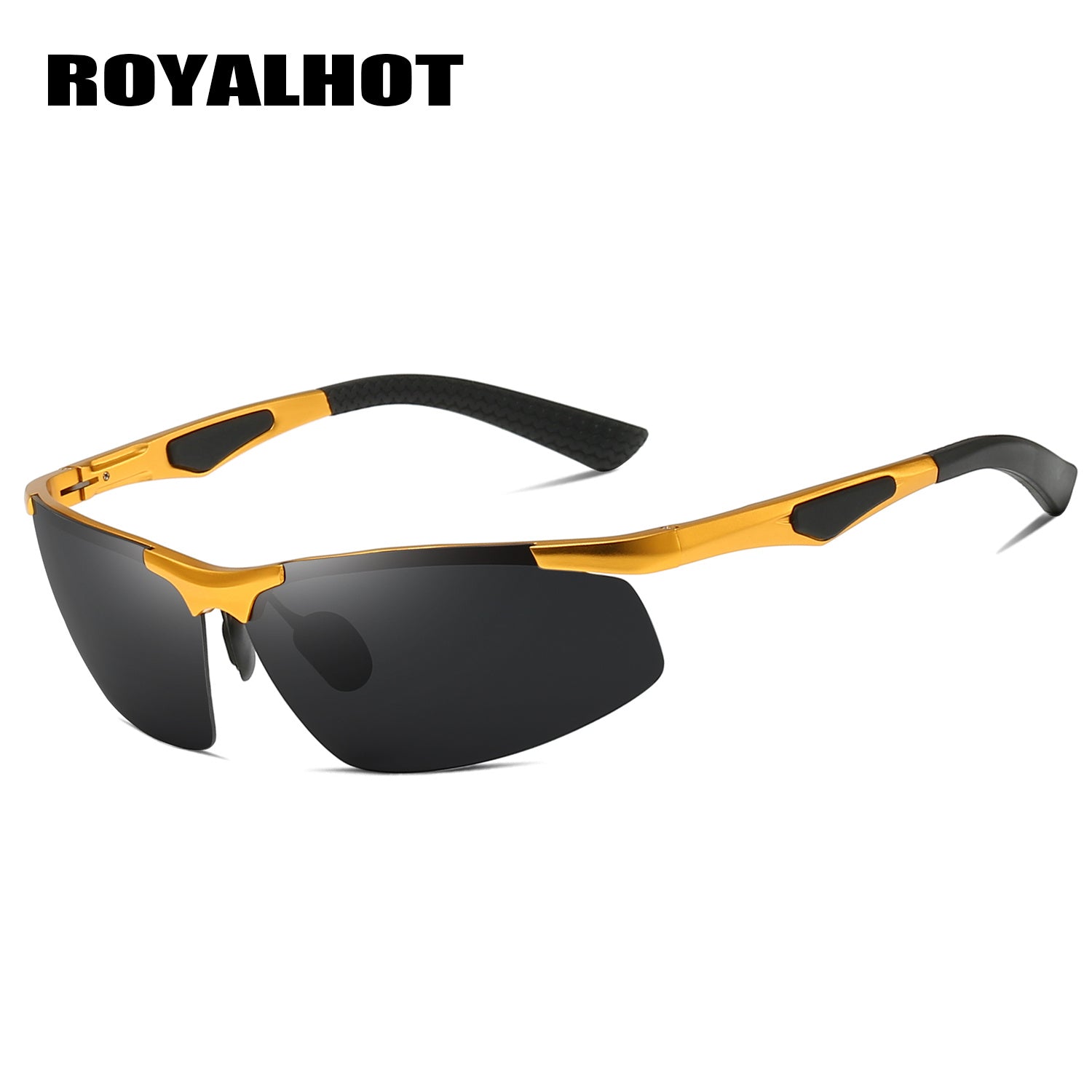 Gafas de sol cuadradas polarizadas con marco de aluminio y magnesio para hombres y mujeres, deportes al aire libre, viajes