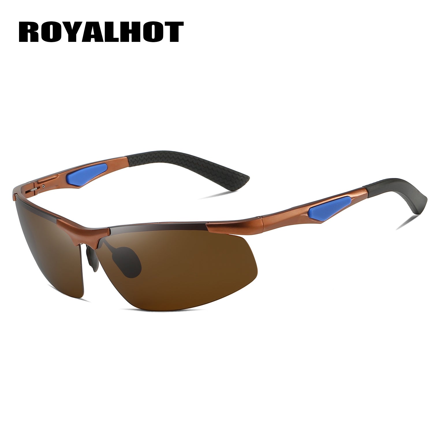 Gafas de sol cuadradas polarizadas con marco de aluminio y magnesio para hombres y mujeres, deportes al aire libre, viajes