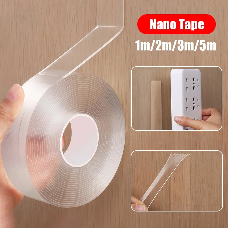 Double-Sided Transparent Nano Tape for Home and Office Use